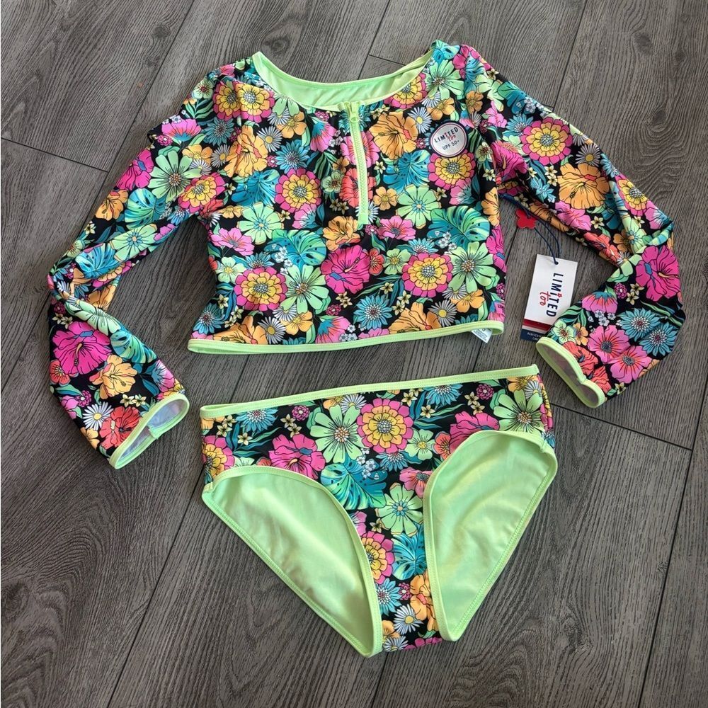 Limited too Floral Kids Swim Set